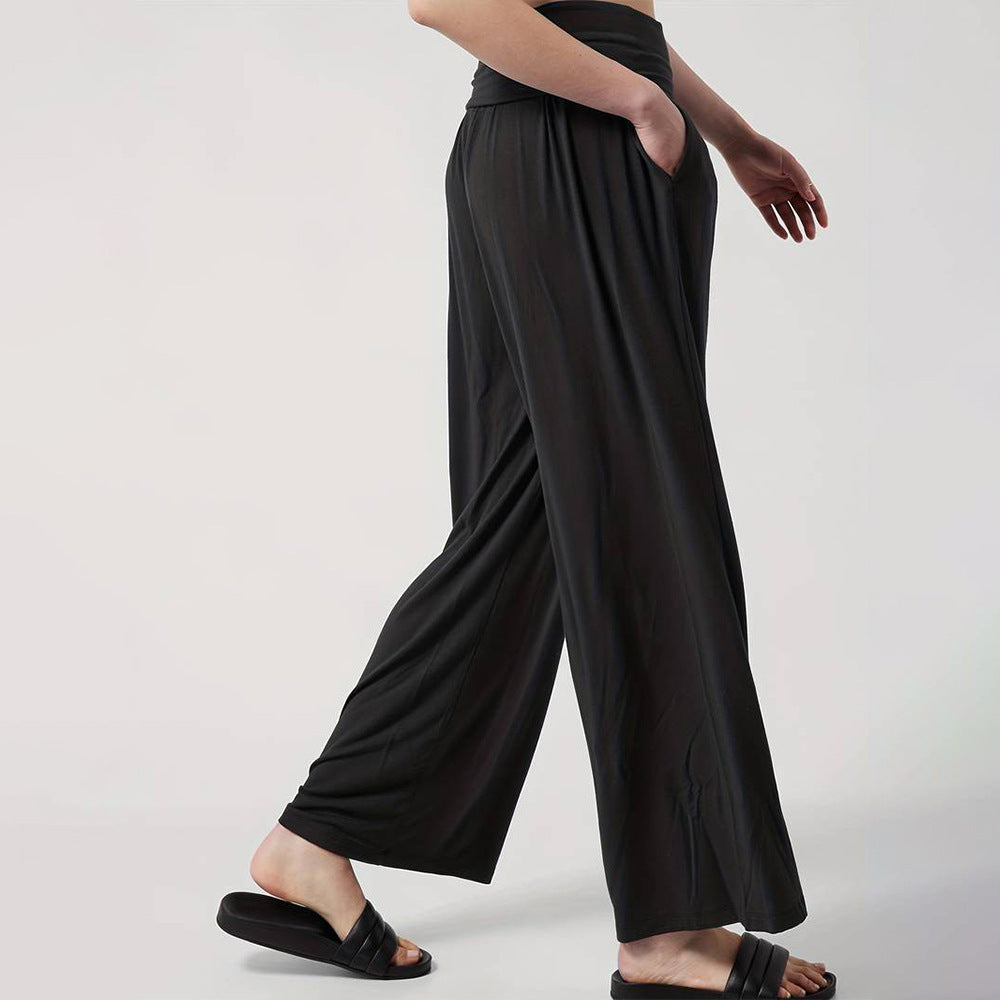 Damen Jerseyhose Elastischer Bund Hochtailliert Eveloria