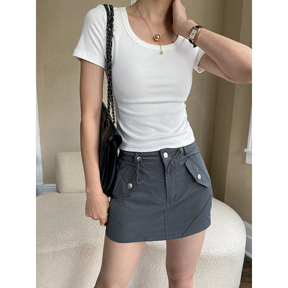 Damen Rundhalsoberteil Weiches Jersey Eveloria