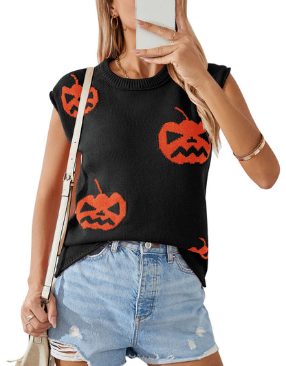 Damen Strickpullover Halloween Motiv Eveloria