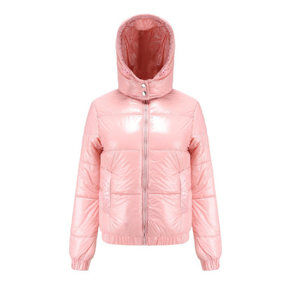 Damen Winterjacke Wasserabweisend Thermo Komfort Glänzend