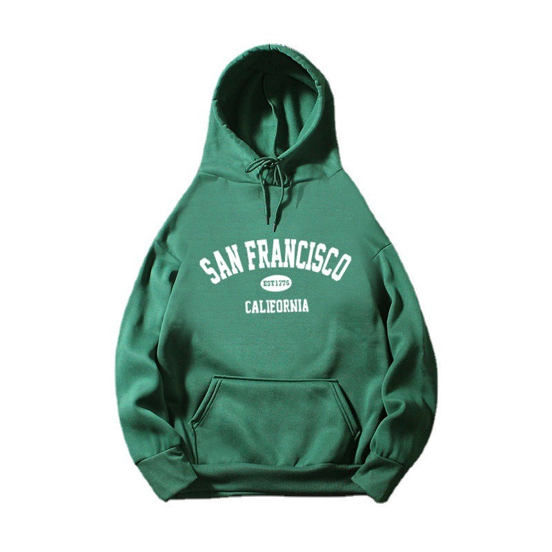 Damen Kapuzenpullover Lässig San Francisco Print Bequem