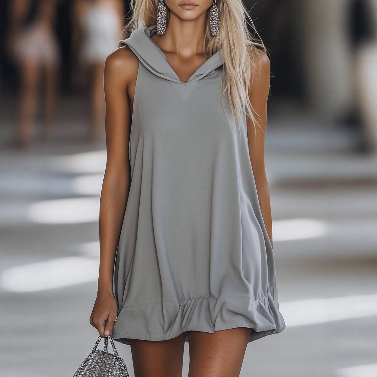 Damen Kapuzenkleid Eveloria