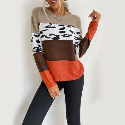 Damen Strickpullover Lässiger Schnitt Einzigartiges Muster Anthrazit