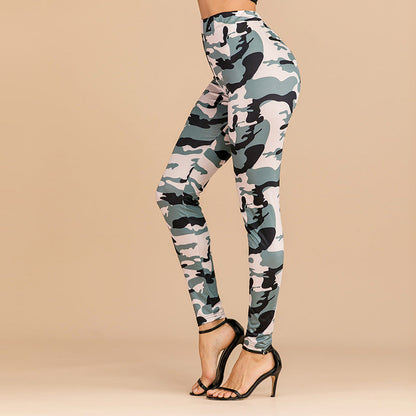 Damen Leggings Python-Design Hoher Bund Komfort Eveloria