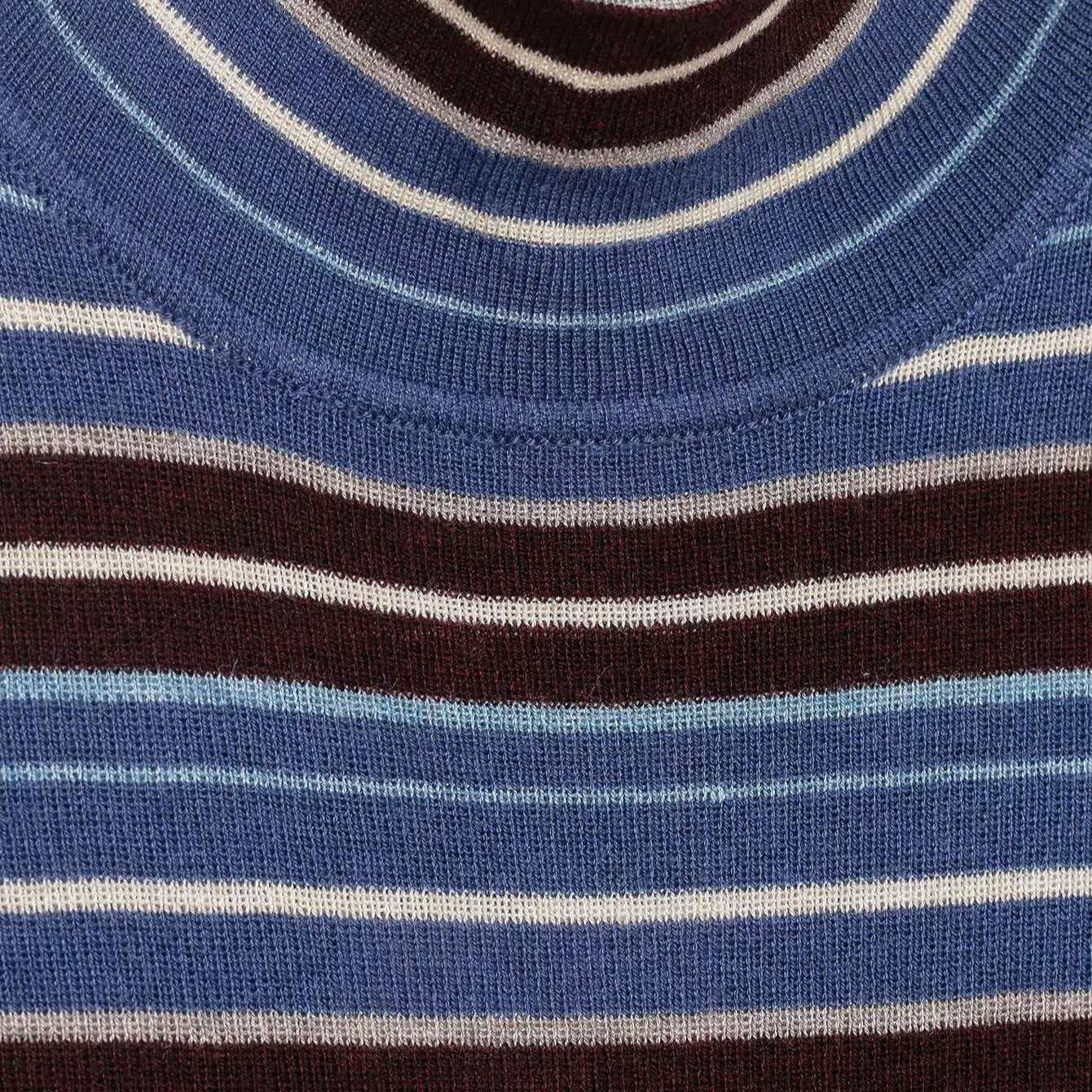 Damen Rollkragenpullover Streifenoptik Eveloria