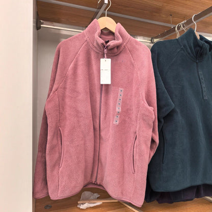 Damen Fleecejacke Hochkragen Seitentaschen Eveloria