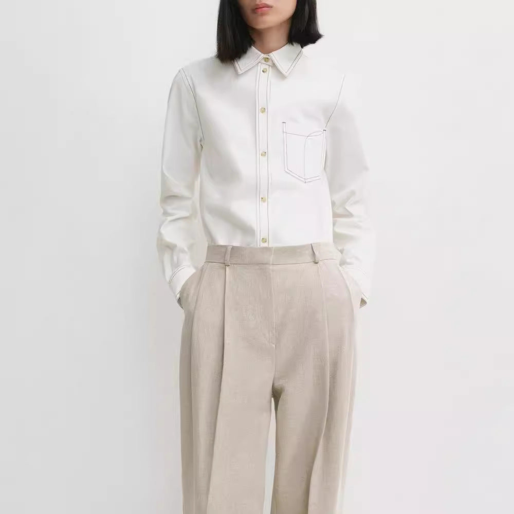 Damen Jeanshemd Lässiger Schnitt Eveloria - Eveloria