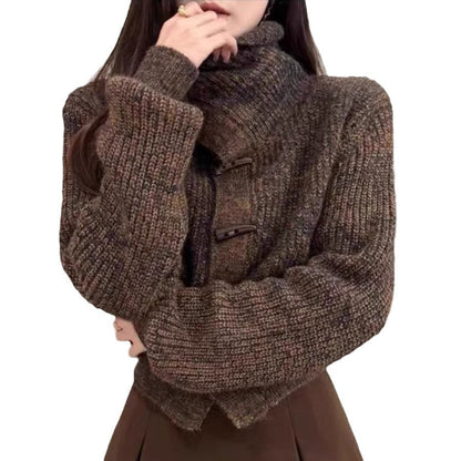 Damen Strickjacke mit Kragen und Drehverschluss Eveloria