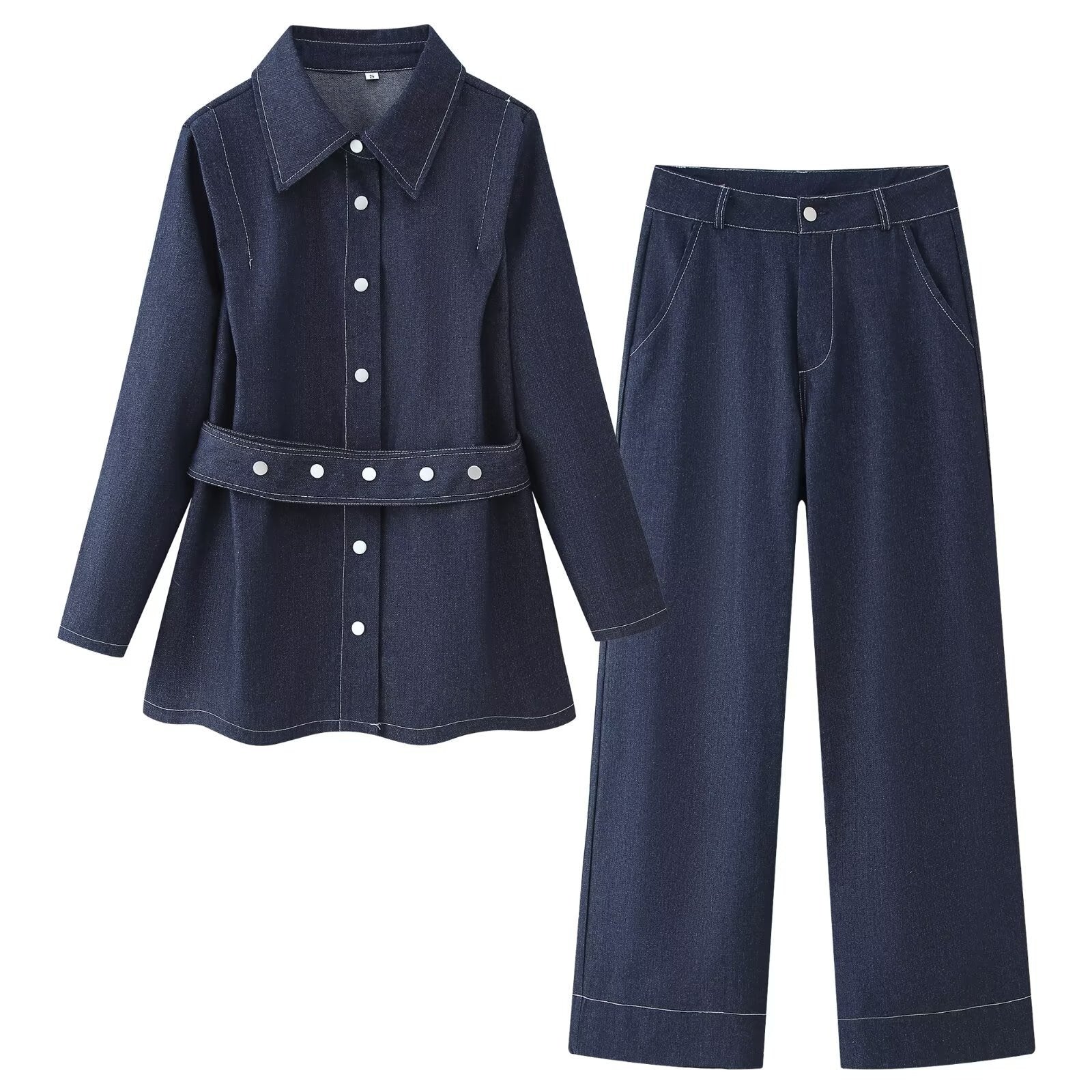 Damen Weite Jeanshose Eveloria - Eveloria