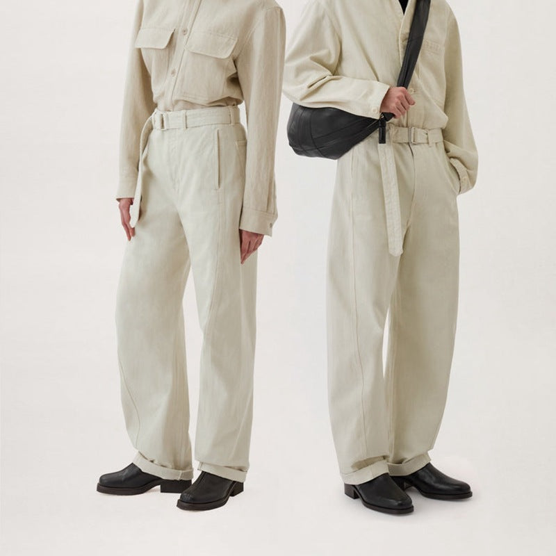 Damen High-Waist-Hose mit Gürtel Eveloria