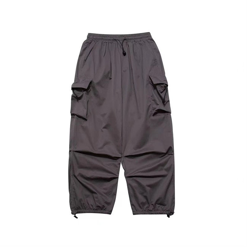 Eveloria Damen Cargo-Hose elastischer Bund Beige