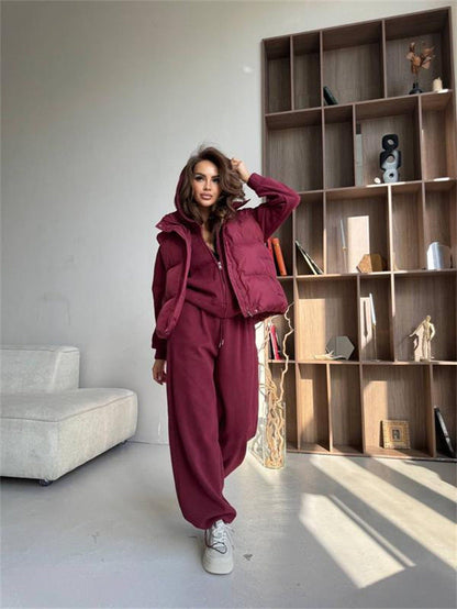 Damen Entspannungs-Set Kapuzenoberteil und weite Hose Eveloria