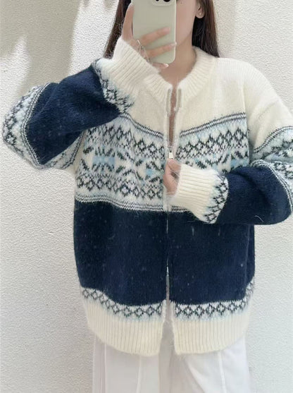 Damen Strickjacke Eveloria Wollig Grau