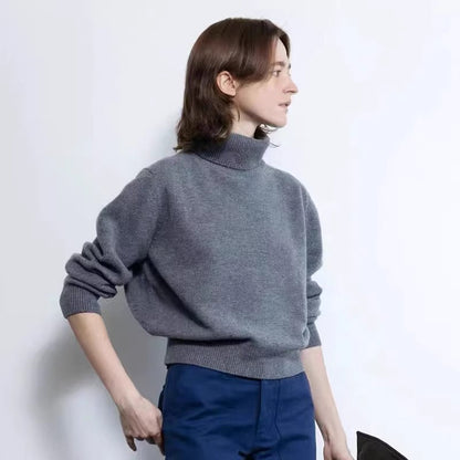 Damen Langarm-Pullover Hohler Kragen Eveloria