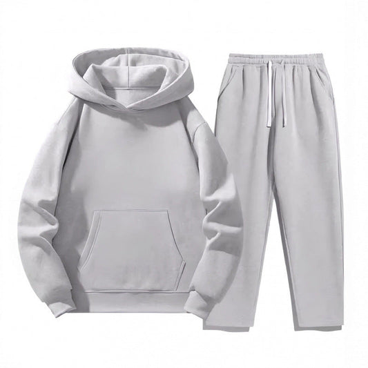 Damen Sweatanzug Hoodie Jogginghose Gemütlich Schwarz - Eveloria