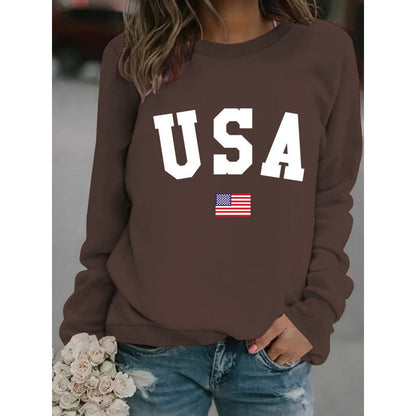 Damen Sweatshirt Modernes Statement Gemütlich Grau