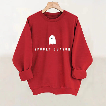 Damen Sweatshirt Gespenster-Motiv Weit Schnitt Eveloria