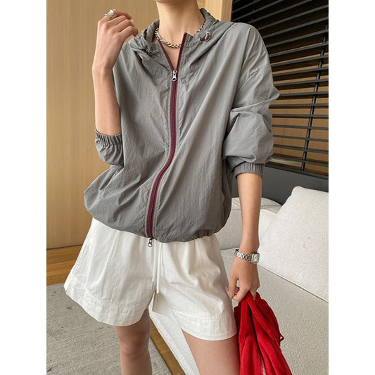 Damen Übergangsjacke Lässig Funktions-Taschen Verstellbarer Saum - Eveloria