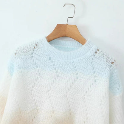 Damen Strickpullover Komfortabel Pastellfarben Eveloria