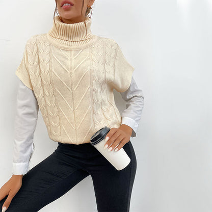 Damen Strickpullover Stehkragen Eveloria - Eveloria