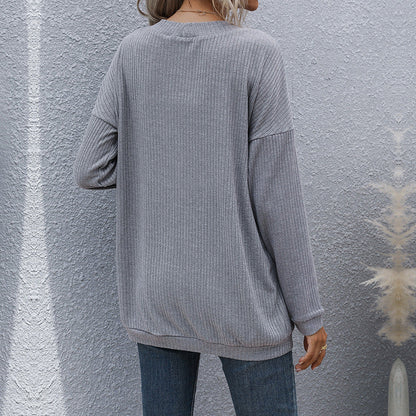 Damen Strickjacke Lässig Offener Schnitt Mit Taschen Beige