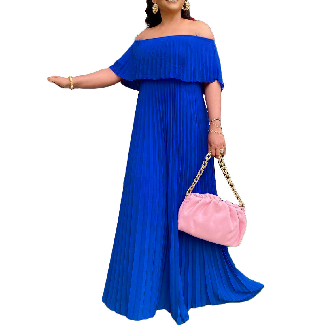 Damen Off-Shoulder Maxikleid Eveloria
