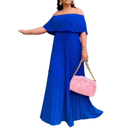 Damen Off-Shoulder Maxikleid Eveloria