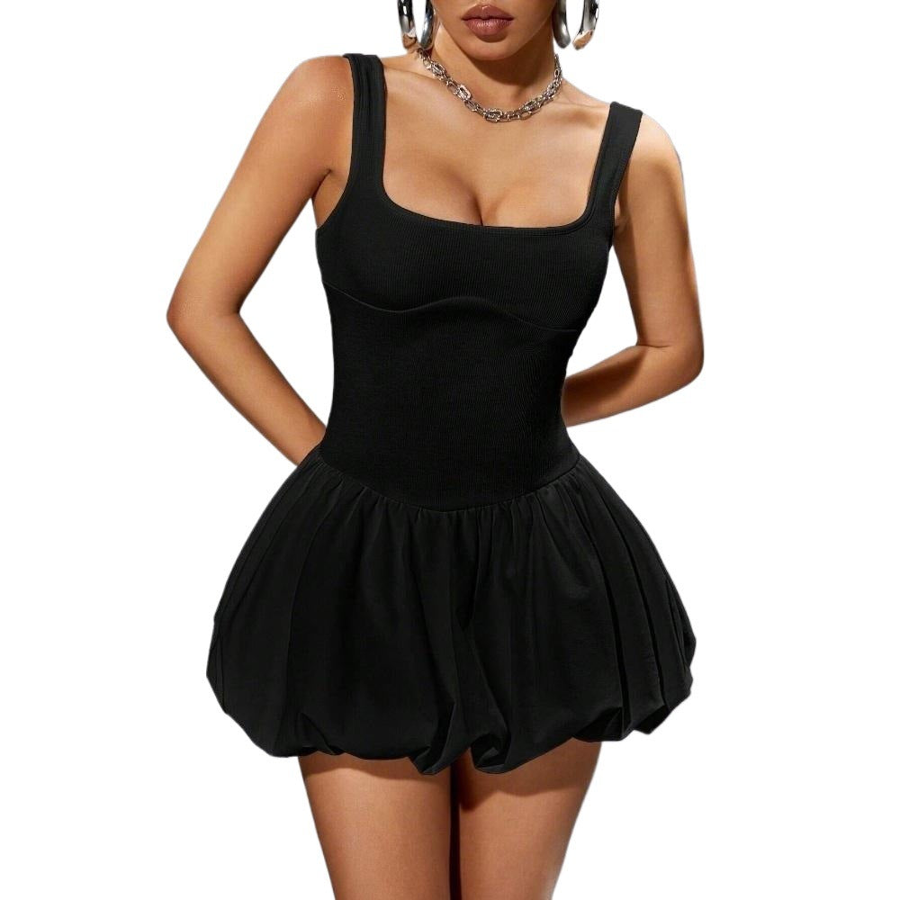 Damen Sportliches Minikleid Elastisch Mit Taschen Eveloria
