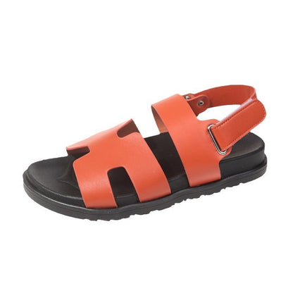 Herren Sandalen Leder Braun Eveloria