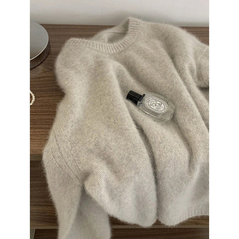 Damen Pullover Feine Strickmischung Bequem Eveloria - Eveloria