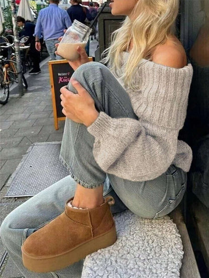 Damen Ankle Boots Eveloria Gefüttert