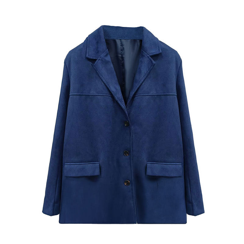 Damen Blazerjacke Mikrofaser Weich Eveloria