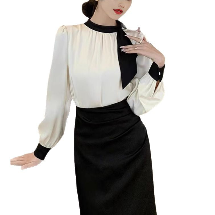 Damen Wickelkleid Rüschen Knotendetail Elegant Eveloria