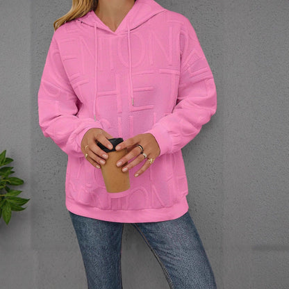 Damen Oversize Kapuzenpullover Strukturiertes Design Eveloria