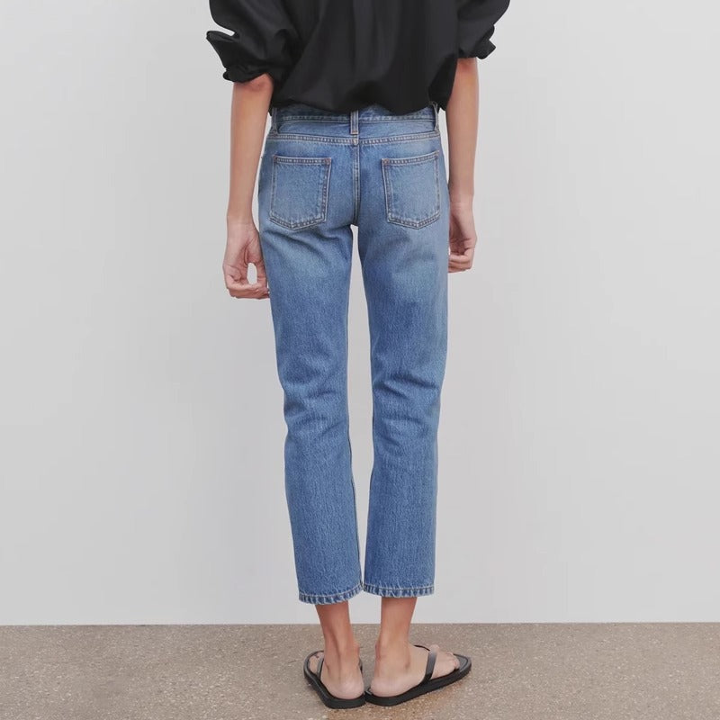 Damen High-Waist Jeans Lässiger Schnitt Eveloria