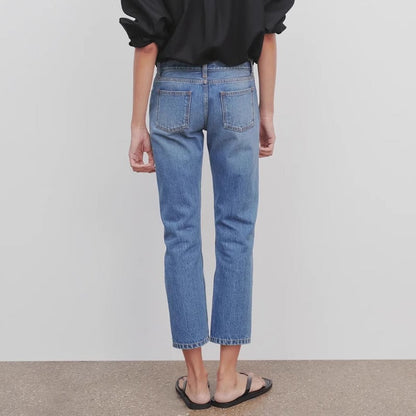 Damen High-Waist Jeans Lässiger Schnitt Eveloria
