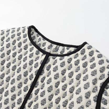 Damen Steppjacke Muster Praktische Taschen Eveloria