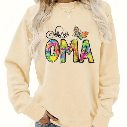Damen Sweatshirt Botanischer Aufdruck Eveloria