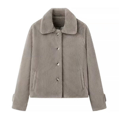 Damen Kuscheljacke Elegant Kragen