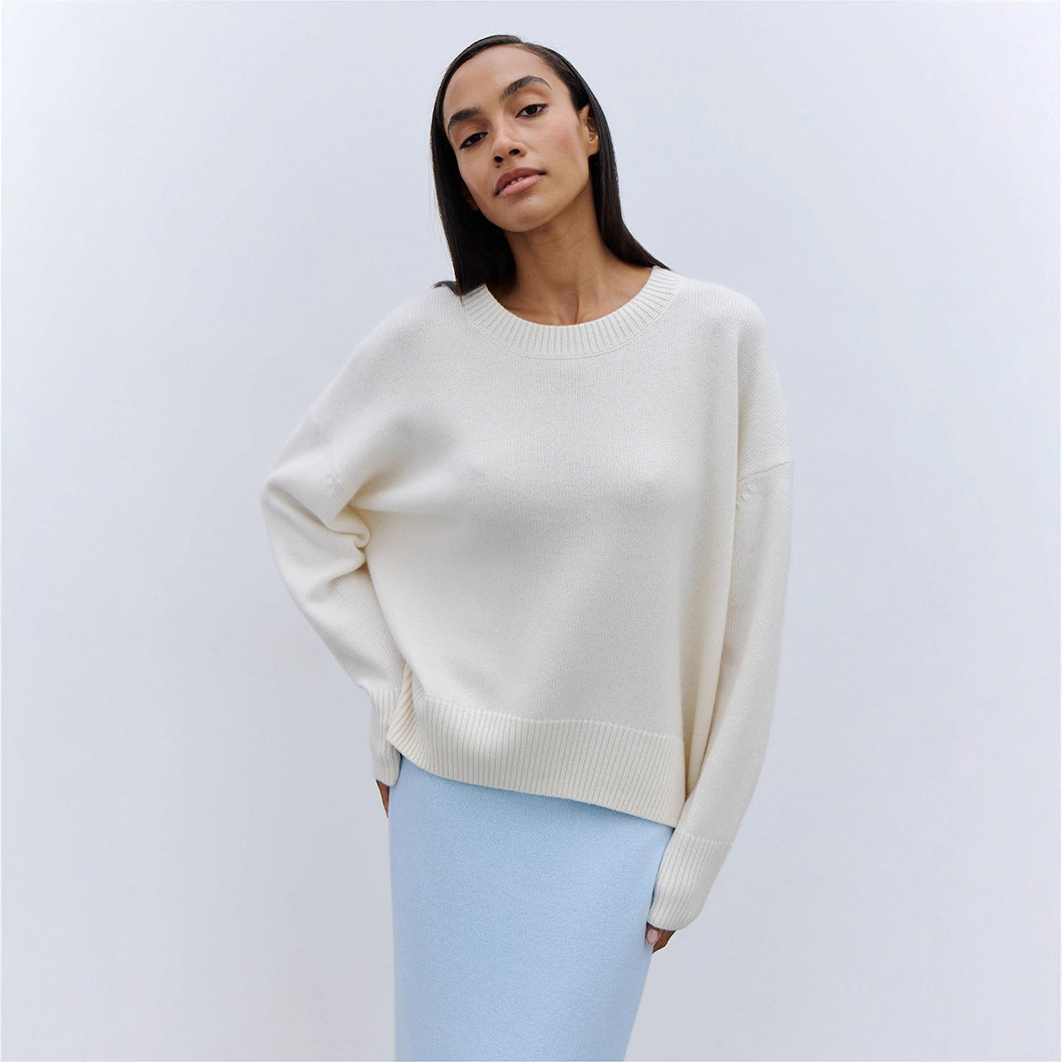 Damen Strickpullover Komfortabel Lässig Eveloria