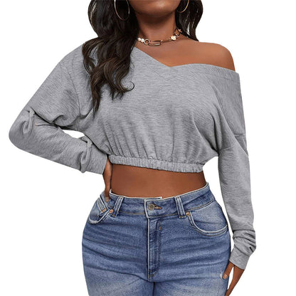 Damen Crop- Schulterfrei Tailliert