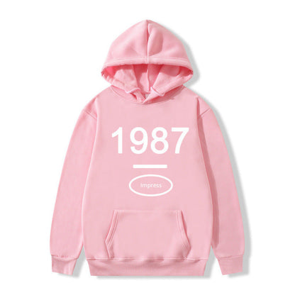 Damen Kapuzenpullover Kängurutasche Baumwolle Beige