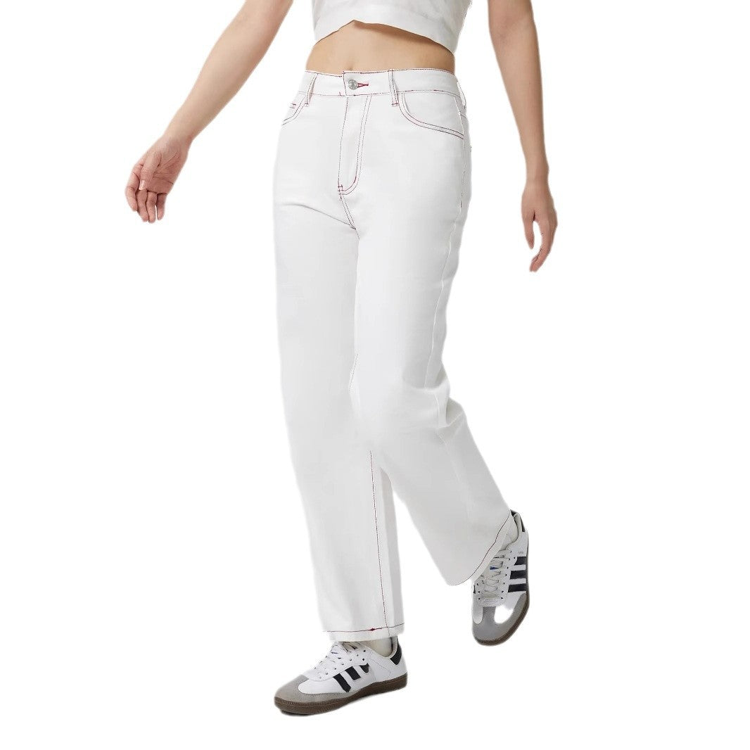 Eveloria Damen Jeans Elegant Fruchtstickerei