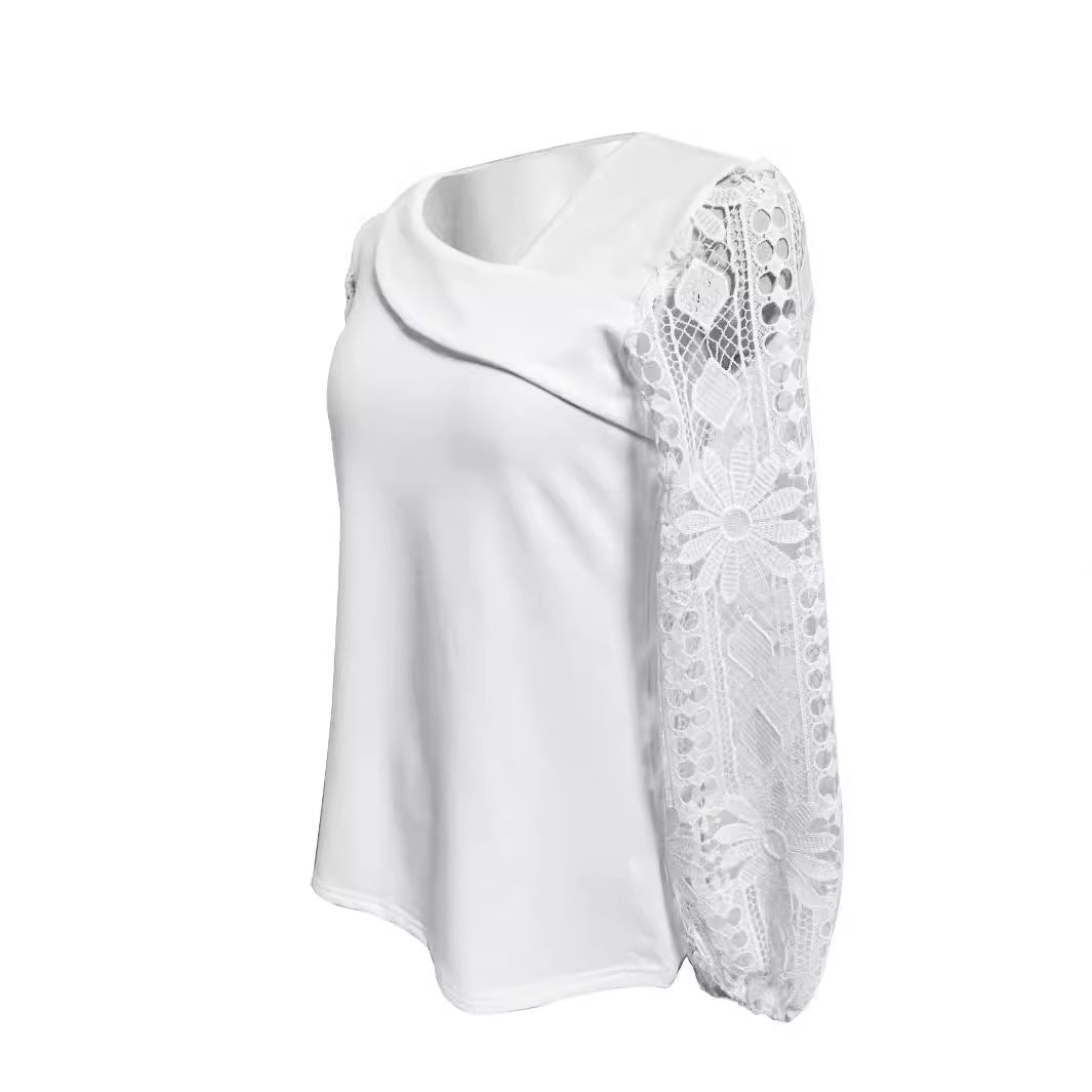 Damen Bluse Spitze Elegant Eveloria