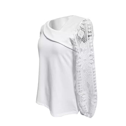 Damen Bluse Spitze Elegant Eveloria