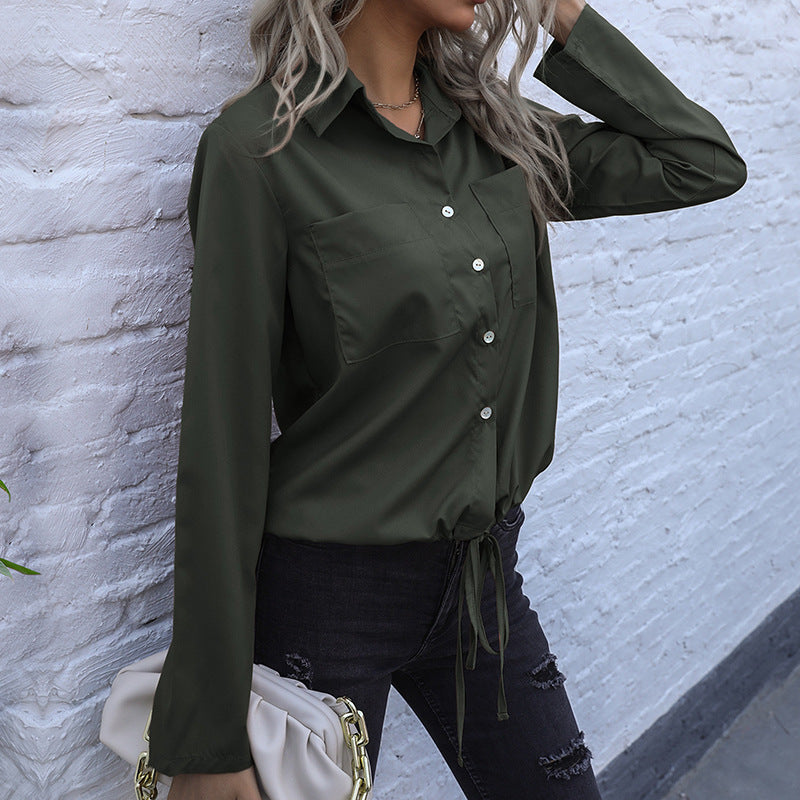 Damen Bluse Verkürzte Vorderseite Knopfdetail Weiße Bluse
