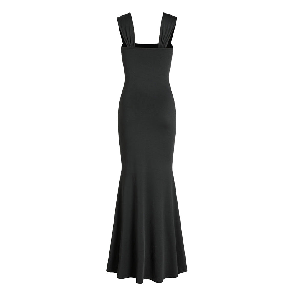 Damen Maxikleid Figurbetont Drapierungsdetails Eveloria