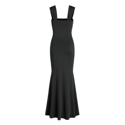 Damen Maxikleid Figurbetont Drapierungsdetails Eveloria