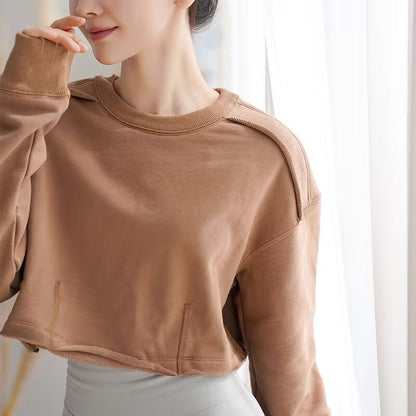 Damen Cropped Pullover Trendig Eveloria
