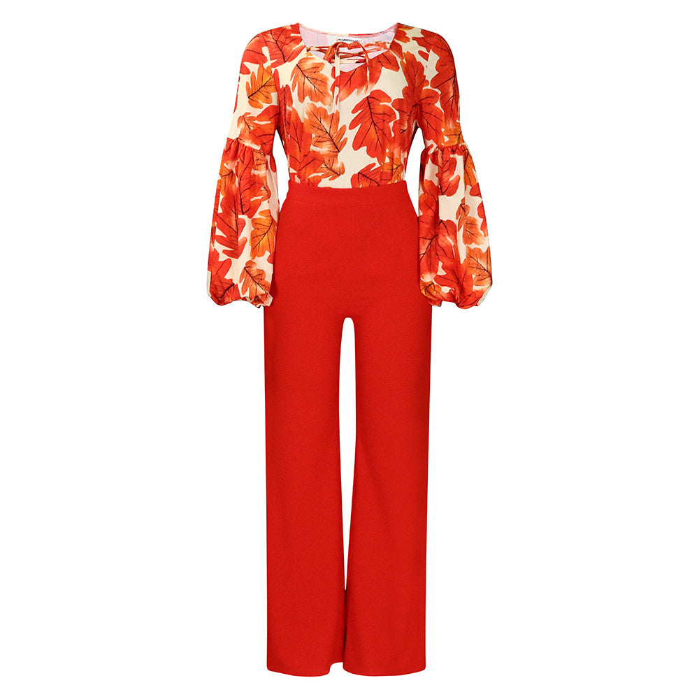 Damen Jumpsuit Aufregendes Ärmeldesign Eveloria